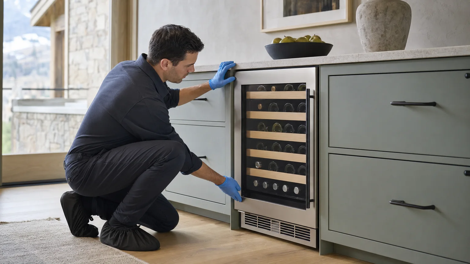 Undercounter wine-storage service